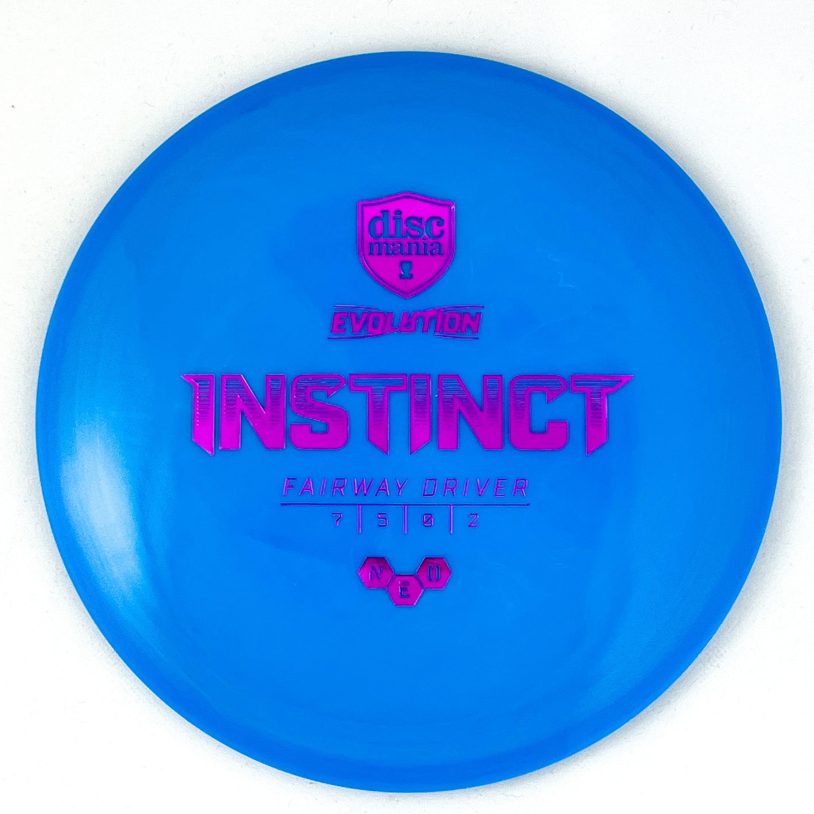 Blue Neo Instinct disc golf fairway driver by discmania golf discs.