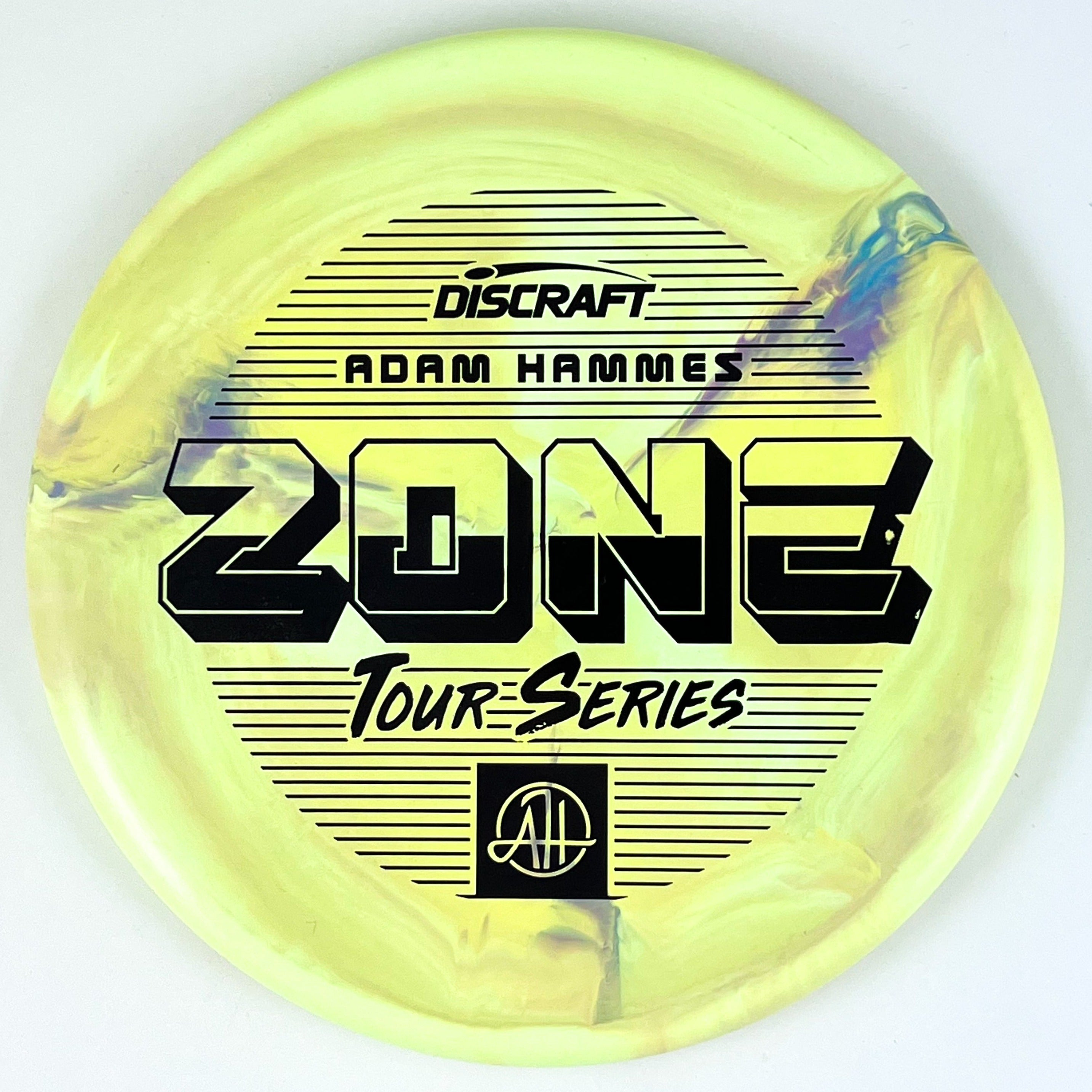 Yellow 2022 Adam Hammes Tour Series Zone by Discraft.