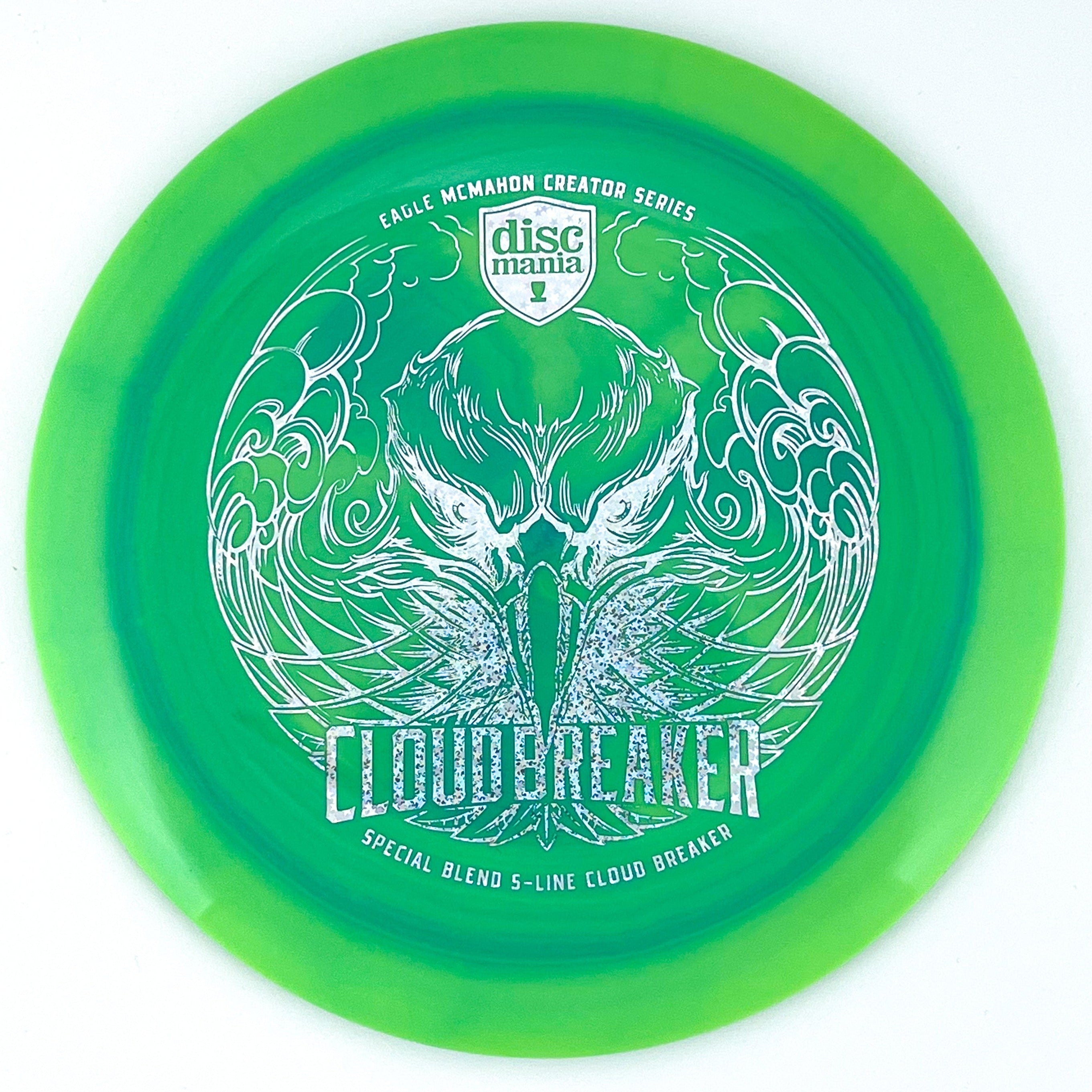 Green Teal Eagle McMahon Creator Series Cloud Breaker disc golf distance driver by Discmania Golf Discs.