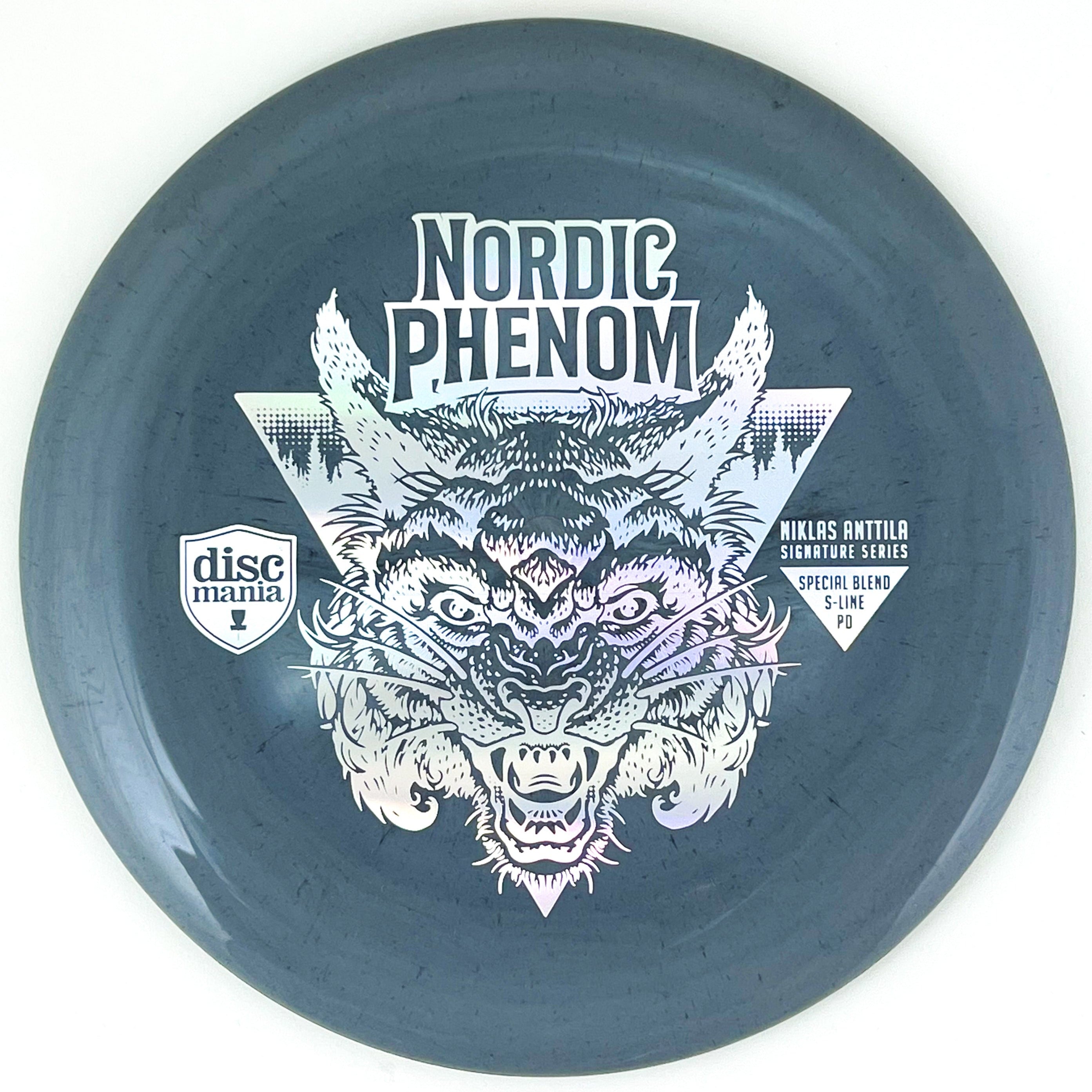 Charcoal Niklas Anttila Signiture Series Nordic Phenom S-Line PD disc golf distance driver by Discmania Golf Discs.