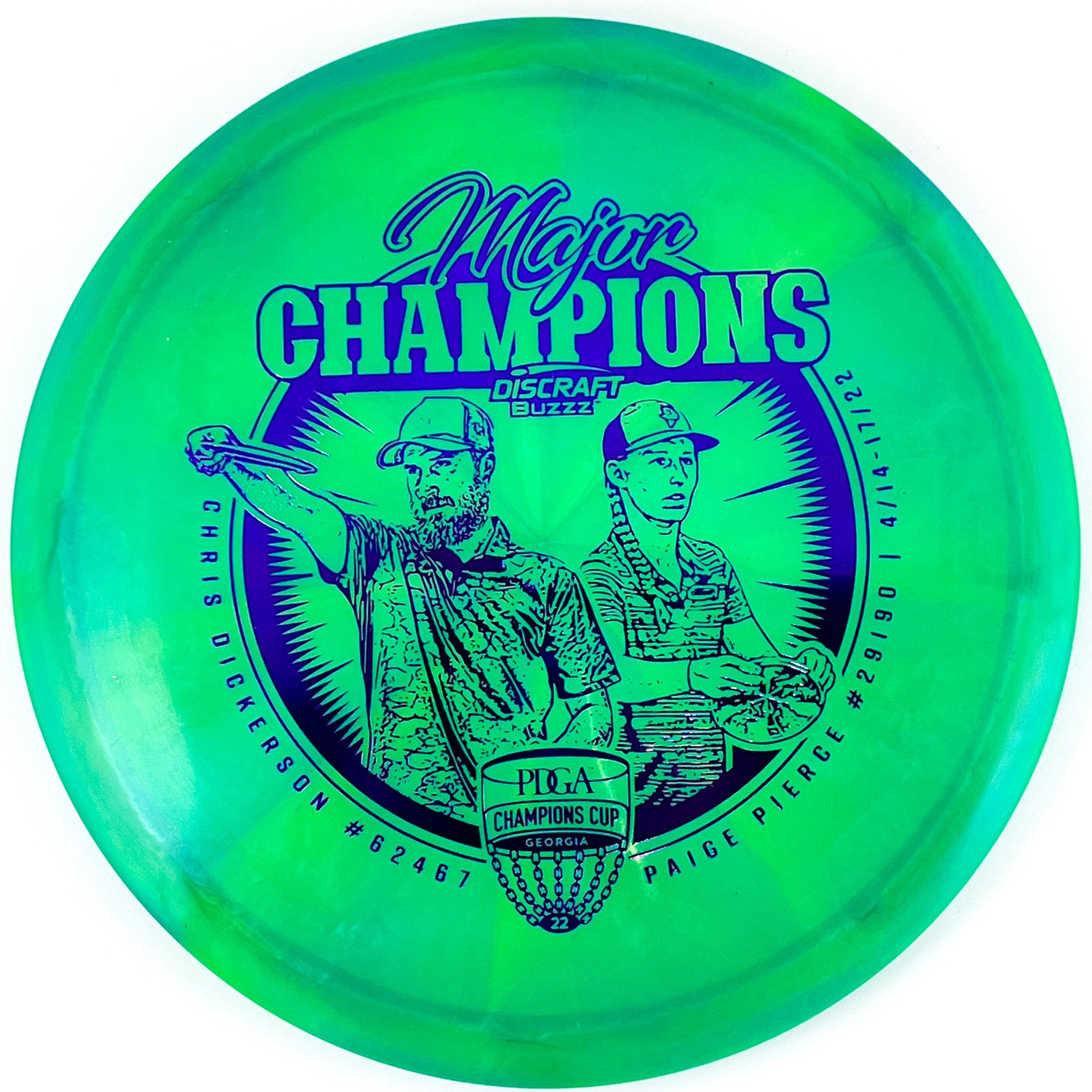 2021 Champions Cup Commemorative Special Blend Buzzz disc golf midrange disc by Discraft.